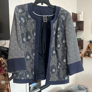 Elegant Navy and White Blazer